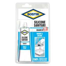 Silicone acetico bianco sanitari tubetto Bostik D2477 ml.60