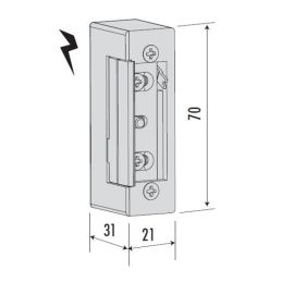 Electric strike for mortise locks CISA 15100