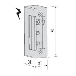 Incontro elettrico 12 V Cisa 15100.00.0 per serrature infilare
