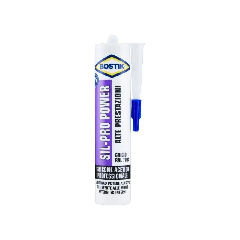 SIL-PRO POWER acetic silicone Bostik Grey RAL 7004 300ml SIL-PRO POWER acetic silicone Bostik Grey RAL 7004 300ml
