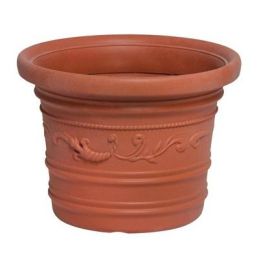 HDPE scalloped flowerpot diam.35x26h