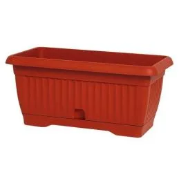 Fioriera balconetta rettangolare 65x25x21H similcotto con