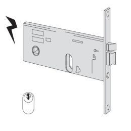 Serratura elettrica Cisa 14511 infilare per fascia h 64