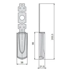 Placca esterna Cisa 07176.66 cieca per maniglioni Fast-Touch