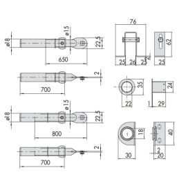 CISA rod series 06425.07.0 for safety locks