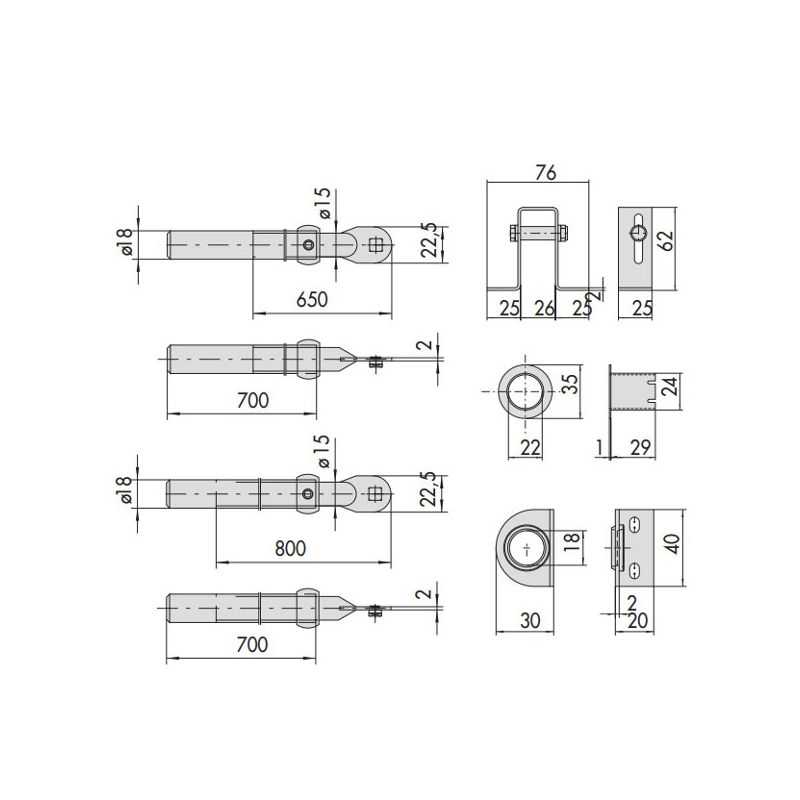 CISA rod series 06425.07.0 for safety locks