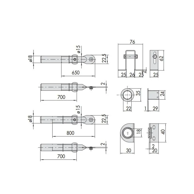 CISA rod series 06425.07.0 for safety locks CISA rod series 06425.07.0 for safety locks
