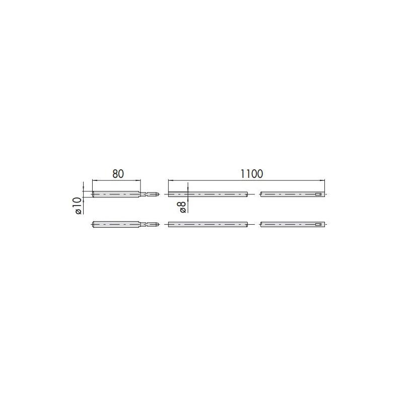 Cisa series of internal straight rods 06415.00