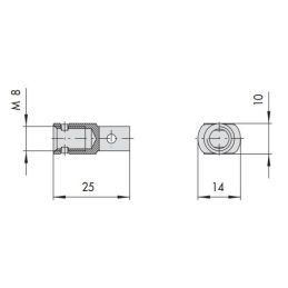 M8 Cisa threaded bushes 06290.10