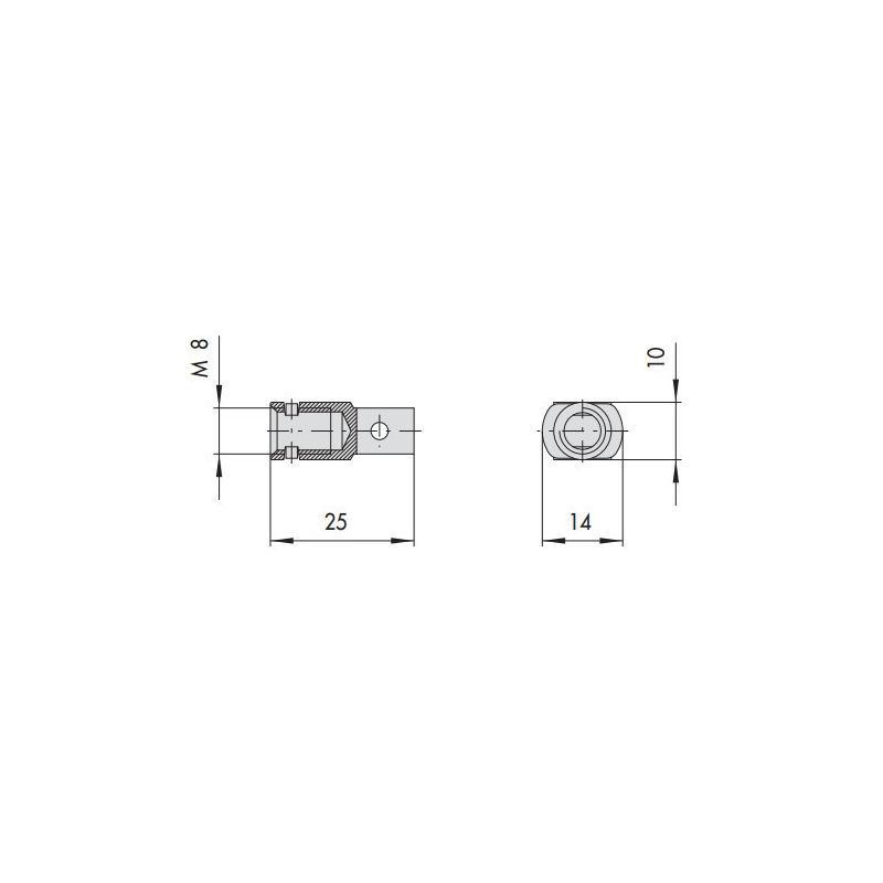 Boccole filettate M8 Cisa 06290.10