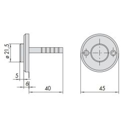 Pulsante ottone CISA 06110.00 per serratura elettrica