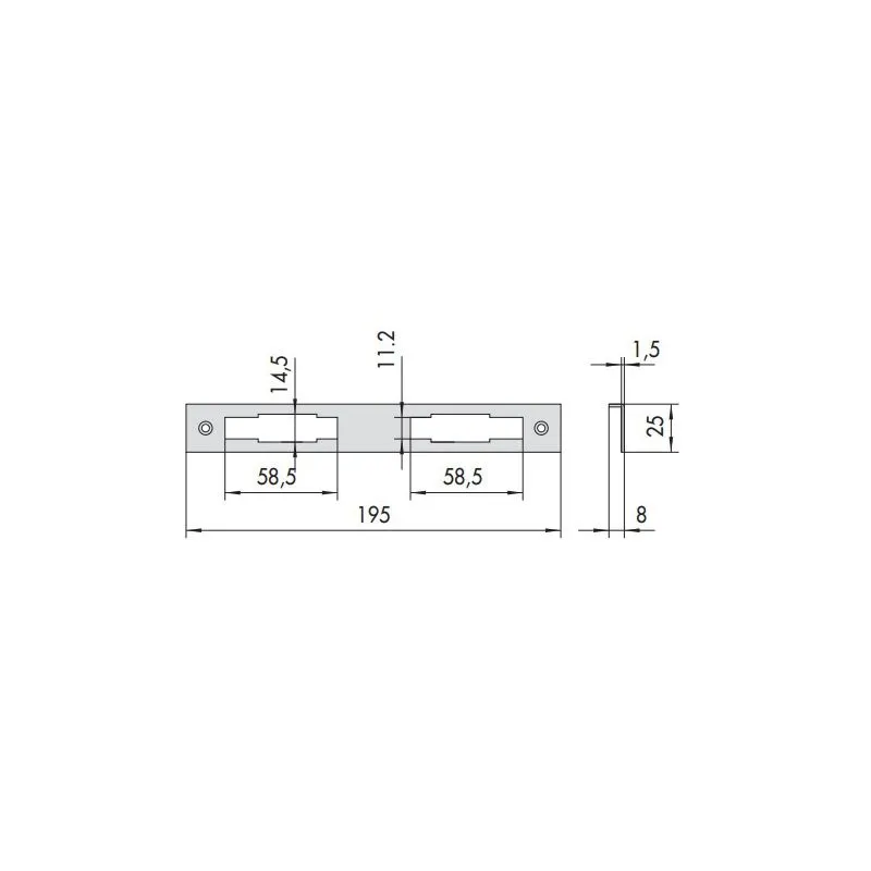 CISA 06226 corner counterplate for wood locks CISA 06226 corner counterplate for wood locks