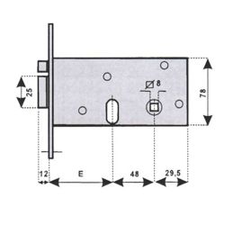 Serratura elettrica YALE CORNI 8500058 infilare per fascia