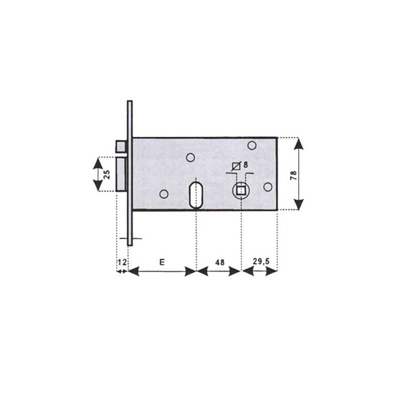 Serratura elettrica YALE CORNI 8500058 infilare per fascia