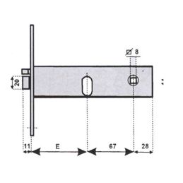 Serratura elettrica YALE CORNI 8540080 infilare per fascia