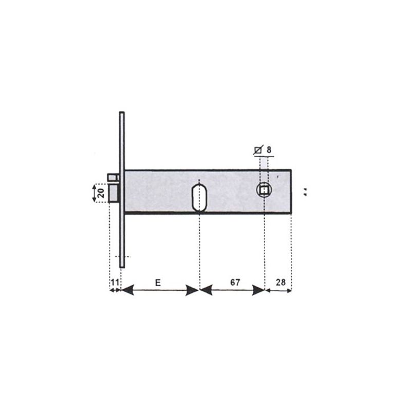 Serratura elettrica YALE CORNI 8540080 infilare per fascia