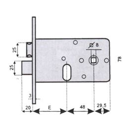 Serratura YALE CORNI 8600070 infilare per fascia