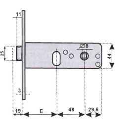 Serratura YALE CORNI 8700070 infilare per fascia