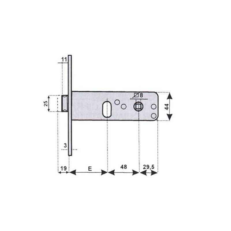 Serratura YALE CORNI 8700070 infilare per fascia