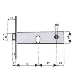 Serratura YALE CORNI 8700270 infilare per fascia