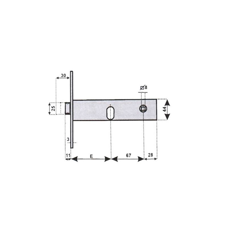 Serratura YALE CORNI 8700270 infilare per fascia