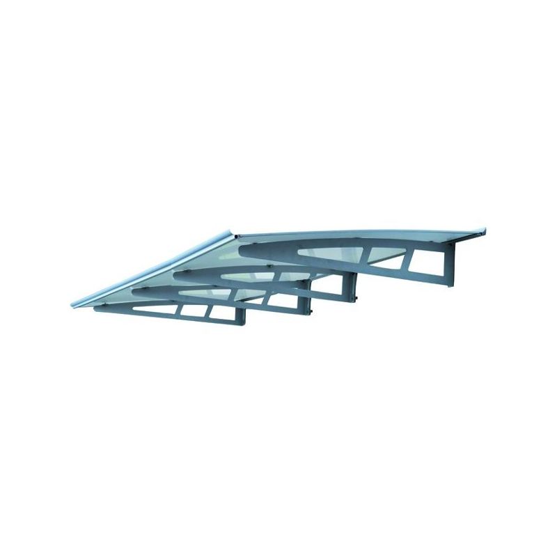 Polycarbonate canopy Vigor 95x270 IRIS in Aluminum