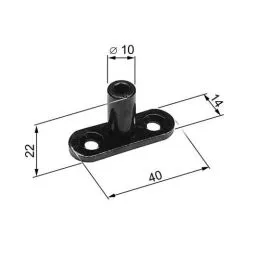 Straight closing pin for espagnolette AGB Abaco H009011193