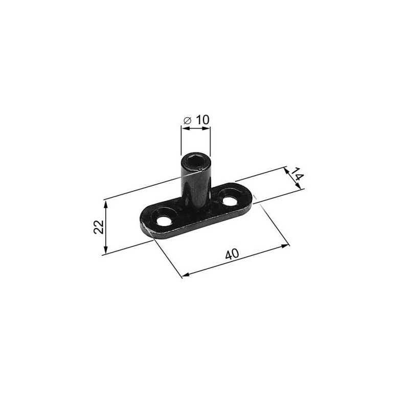 Straight closing pin for espagnolette AGB Abaco H009011193