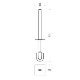 [SPARE PART] WC stick with brush B1658 Colombo Design