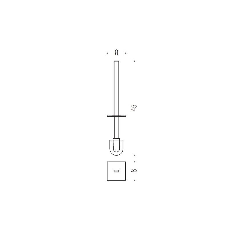 [SPARE PART] WC stick with brush B1658 Colombo Design