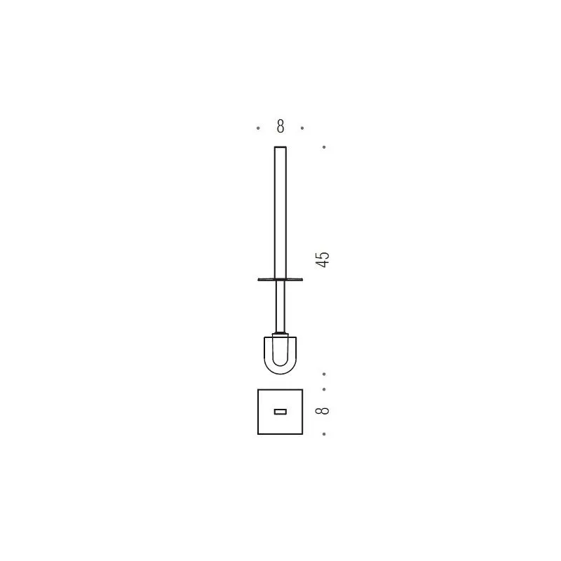 [SPARE PART] WC stick with brush B1658 Colombo Design
