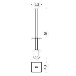 [Ricambio] Manico con ciuffo portascopino B1668 Colombo Design