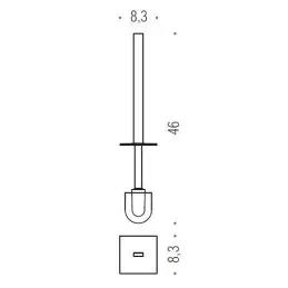 [SPARE PART] WC stick with brush B1668 Colombo Design