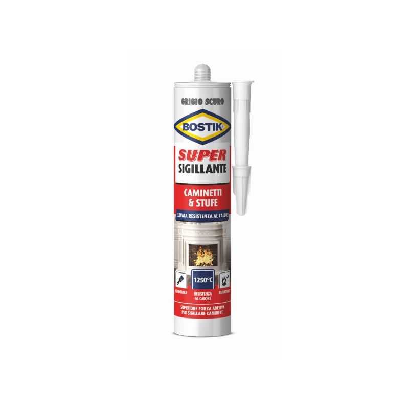 Refractory putty Super sealant Bostik Fireplaces & Stoves 530gr.