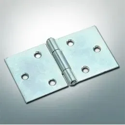 Heavy rectangular 356 wood hinge with fixed iron pin