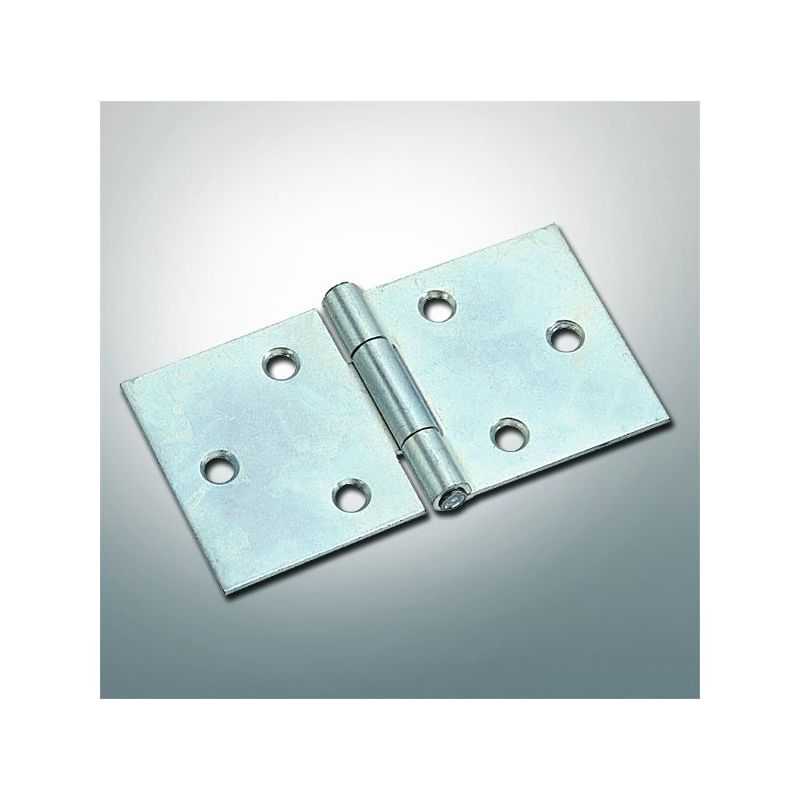 Heavy rectangular 356 wood hinge with fixed iron pin