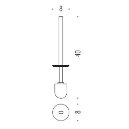 [SPARE PART] WC Stick with brush B2958 Colombo Design