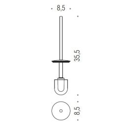 [Ricambio] Scovolo per WC con ciuffo Khala B1858 Colombo Design