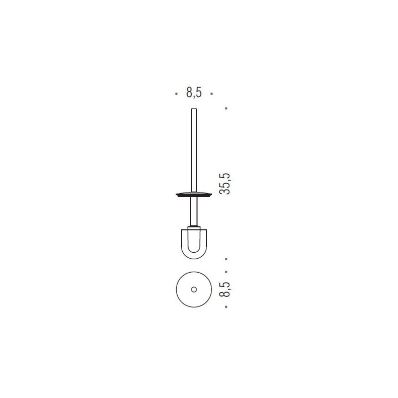 [Ricambio] Scovolo per WC con ciuffo Khala B1858 Colombo Design