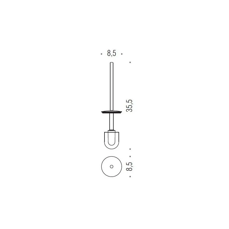 [Ricambio] Scovolo per WC con ciuffo Khala B1858 Colombo Design