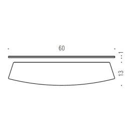 [Ricambio] Vetro per mensola Land B2861 Colombo Design