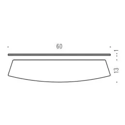 [Spare part] Glass for shelf Land B2861 Colombo Design