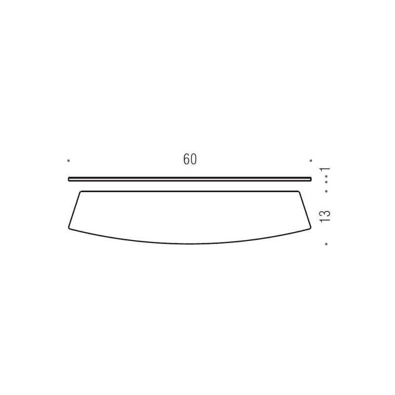 [Spare part] Glass for shelf Land B2861 Colombo Design