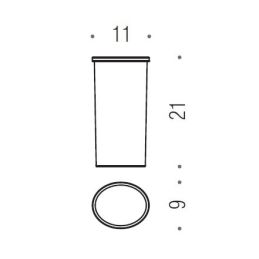 [Spare Part] Glass for toilet brush holder Land B2856 Colombo