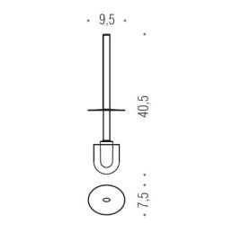 [Spare Part] Handle with tuft for toilet Land B2858 Colombo