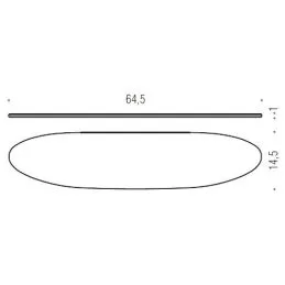 [Ricambio] Vetro per mensola LINK B2461 Colombo Design