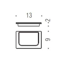 [Ricambio] Vetro portasapone LOOK B1651 Colombo Design