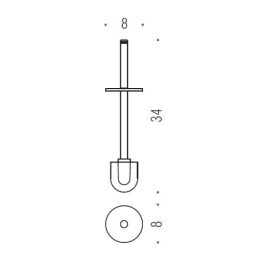 [SPARE PART] WC Stick with brush B0558 Colombo Design