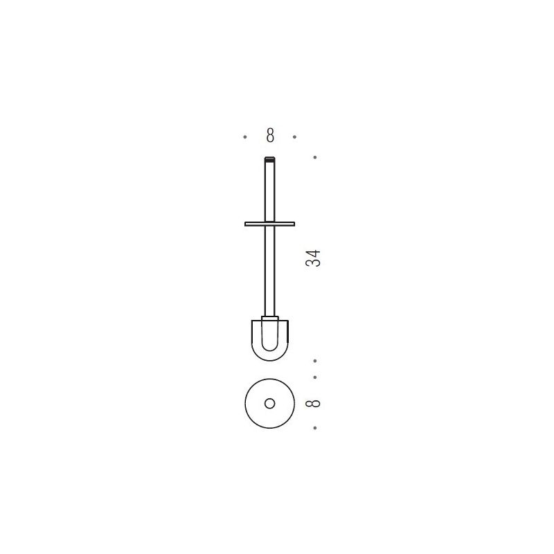 [SPARE PART] WC Stick with brush B0558 Colombo Design