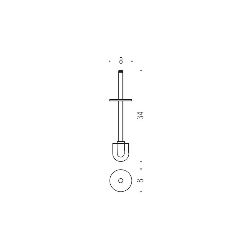 [SPARE PART] WC Stick with brush B0558 Colombo Design